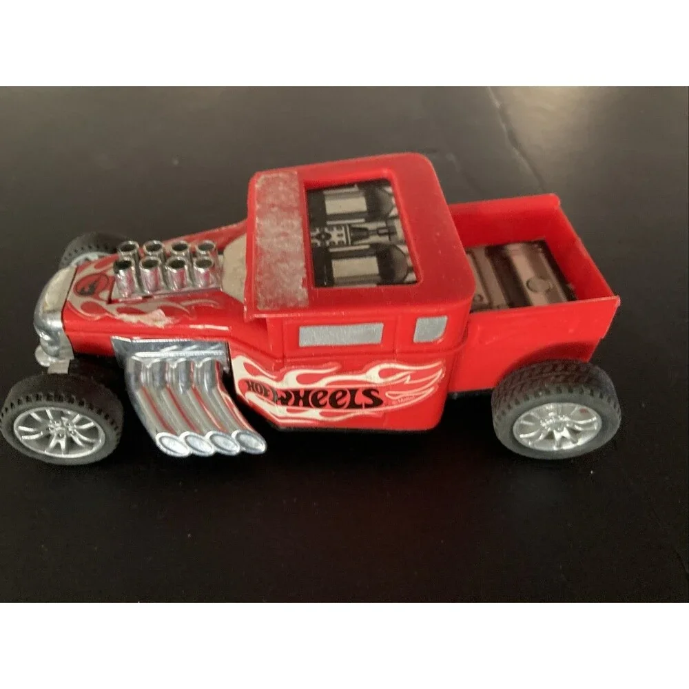 Hot Wheels Bone Shaker Red Plastic Toy Car Mattel Kids Vehicle Collectible